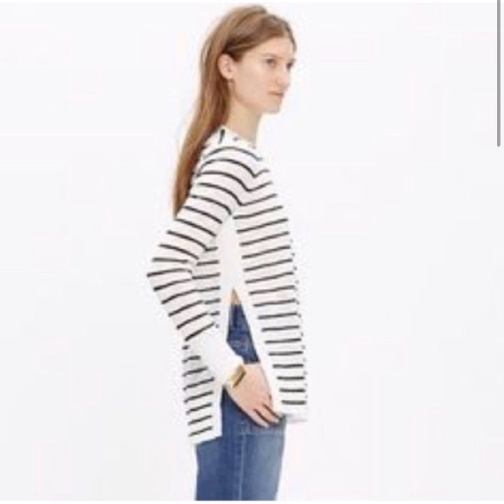 Madewell sunview side  stripe side sweater shirt